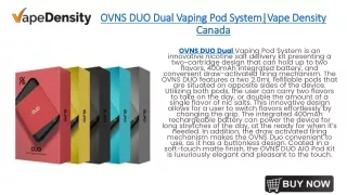 ovns duo dual vaping pod system vape density canada