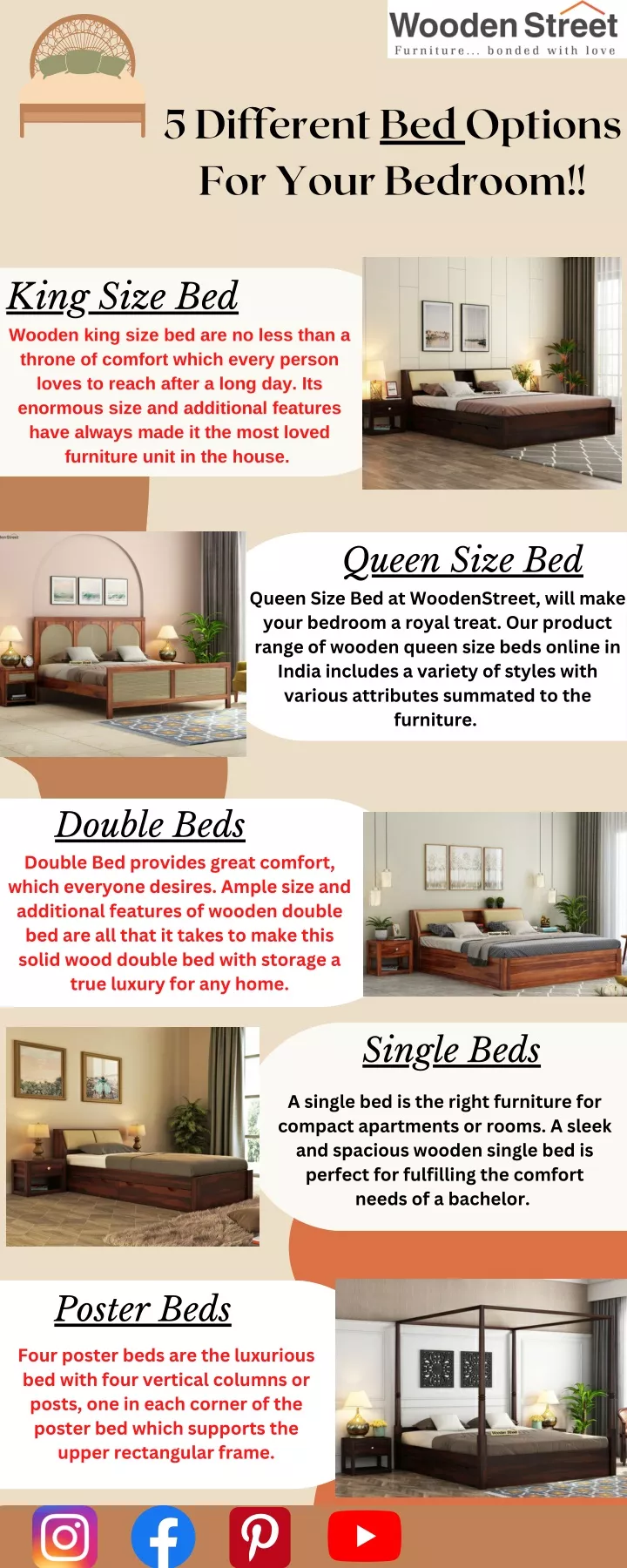 5 different bed options for your bedroom