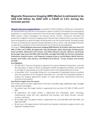magnetic resonance imaging mri market
