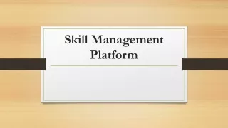 Skill Management Platform
