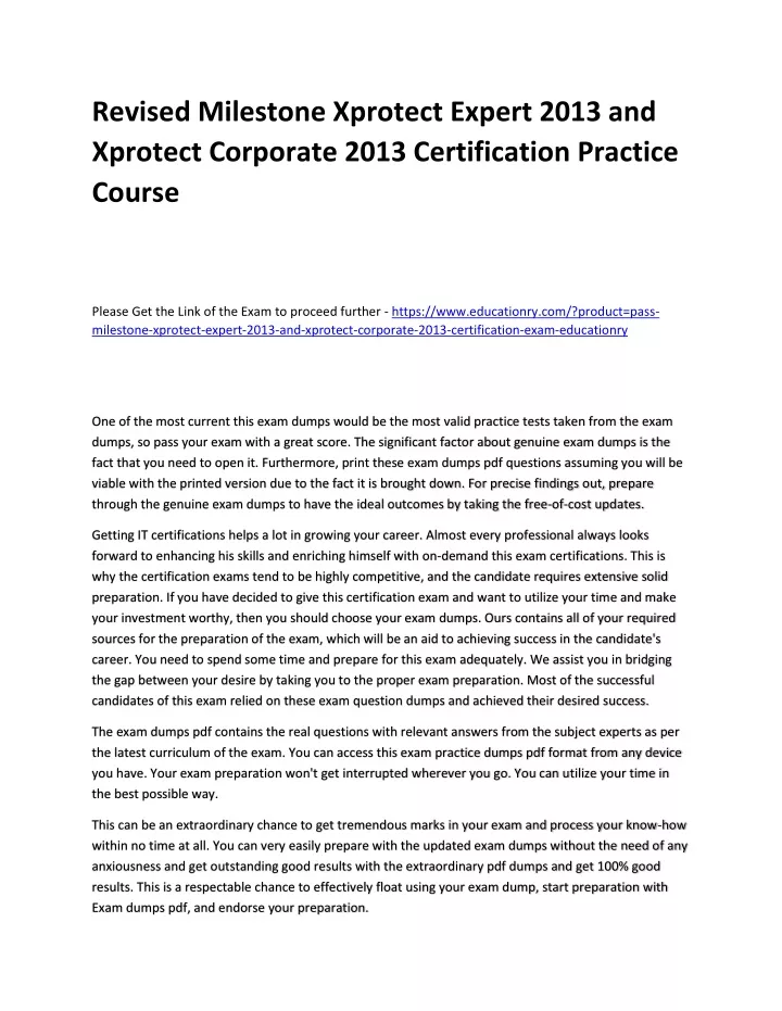 revised milestone xprotect expert 2013