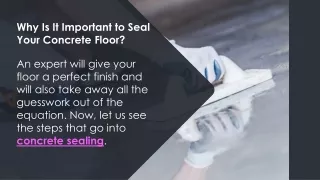 Why Is It Important to Seal Your Concrete Floor