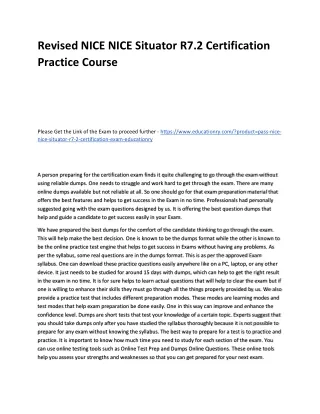 revised nice nice situator r7 2 certification