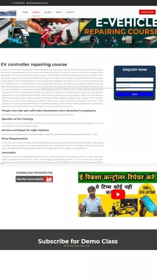 Ev Controller Repairing Course | Ev Controller Repairing Institute Delhi,India