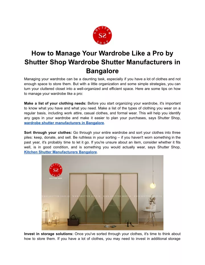 how to manage your wardrobe like a pro by shutter