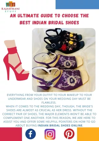 Shop The Best Indian Bridal Shoes Online