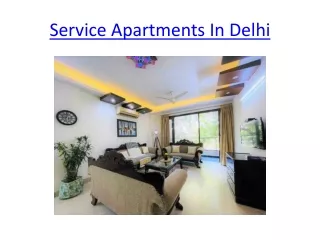 Service Apartments In Delhi