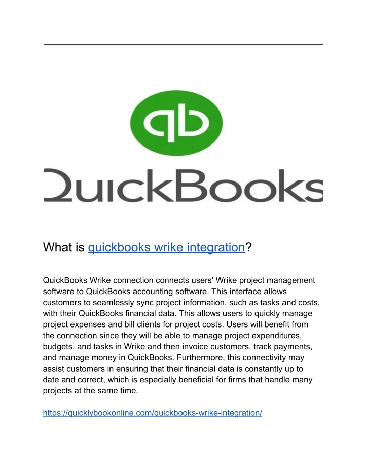 what is quickbooks wrike integration