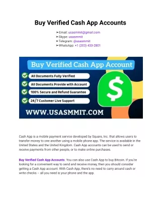 Buy Verified Cash App Accounts