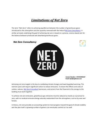 Limitations of Net Zero