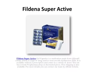 Fildena Super Active