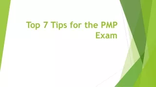 Top 7 Tips for the PMP Exam