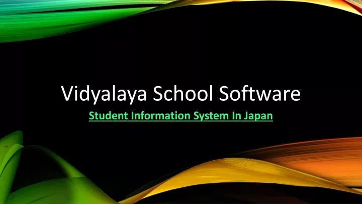 vidyalaya school software student information