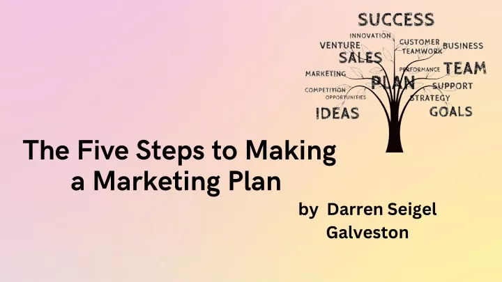 the five steps to making a marketing plan