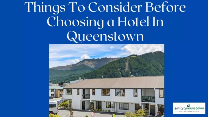 things to consider before choosing a hotel