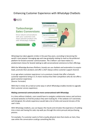 enhancing customer experience with whatsapp