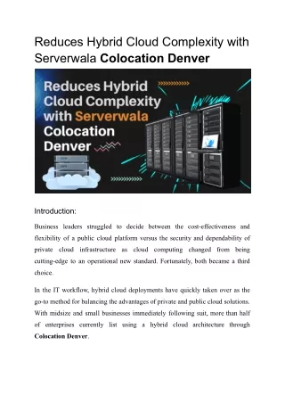 reduces hybrid cloud complexity with serverwala