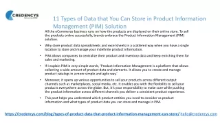 11 Types of Data that You Can Store in Product Information Management (PIM) Solution