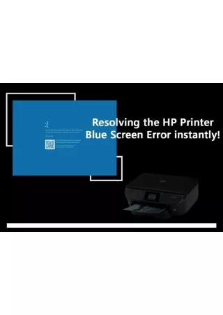 Fix HP Printer Blue Screen Error- 1-888-(401) 44846 -Toll-Free