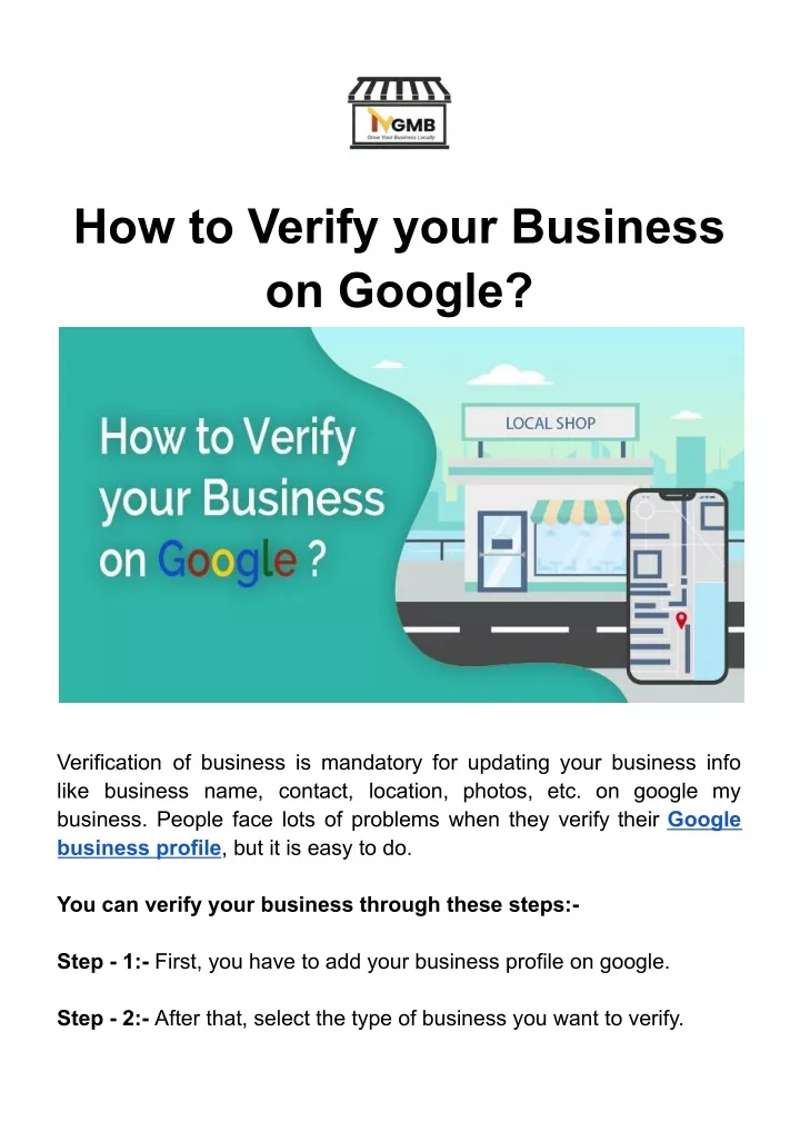 how to verify your business on google
