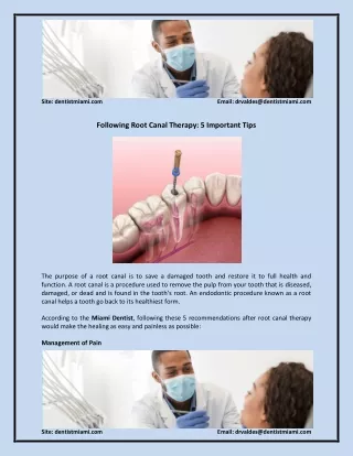 Following Root Canal Therapy