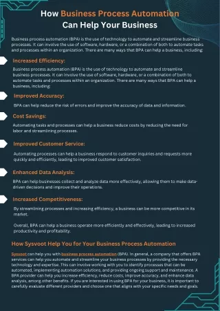 How Business Process Automation Can Help Your Business