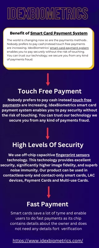 IdexBiometrics - Smart Card Payment System