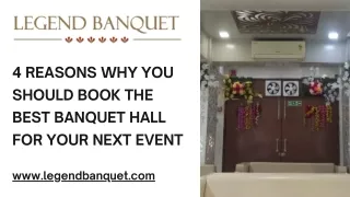 4 REASONS WHY YOU SHOULD BOOK THE BEST BANQUET HALL FOR YOUR NEXT EVENT