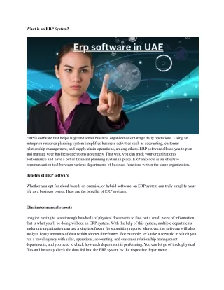 what is an erp system