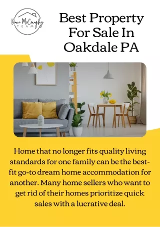 Best Property For Sale In Oakdale PA