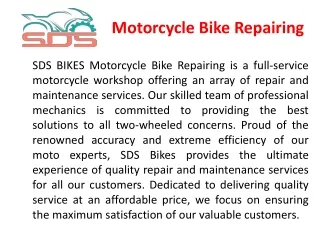 Motorcycle Bike Repairing