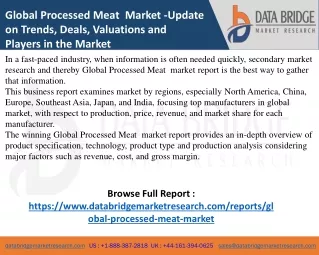 global processed meat market update on trends