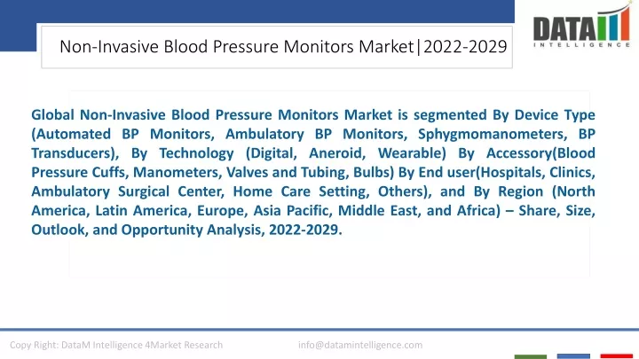 non invasive blood pressure monitors market 2022
