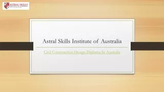 Civil Construction Design Diploma in Australia | Asia.edu.au