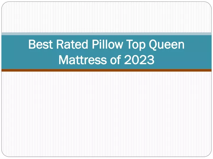 best rated pillow top queen mattress of 2023