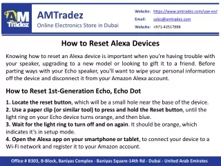 How To Reset Alexa Devices