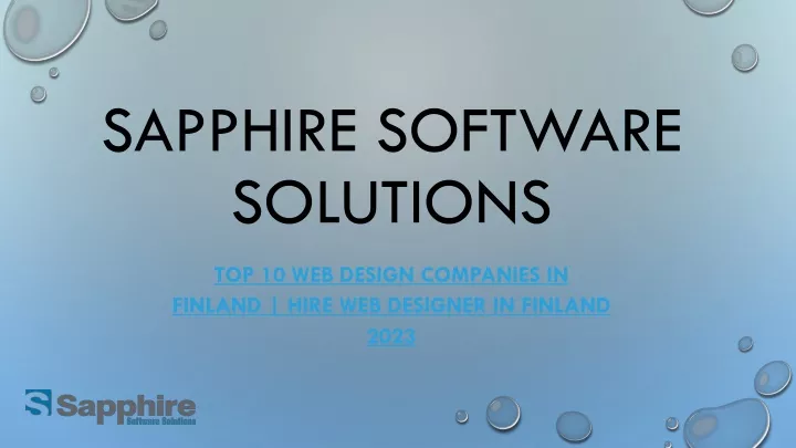 sapphire software solutions