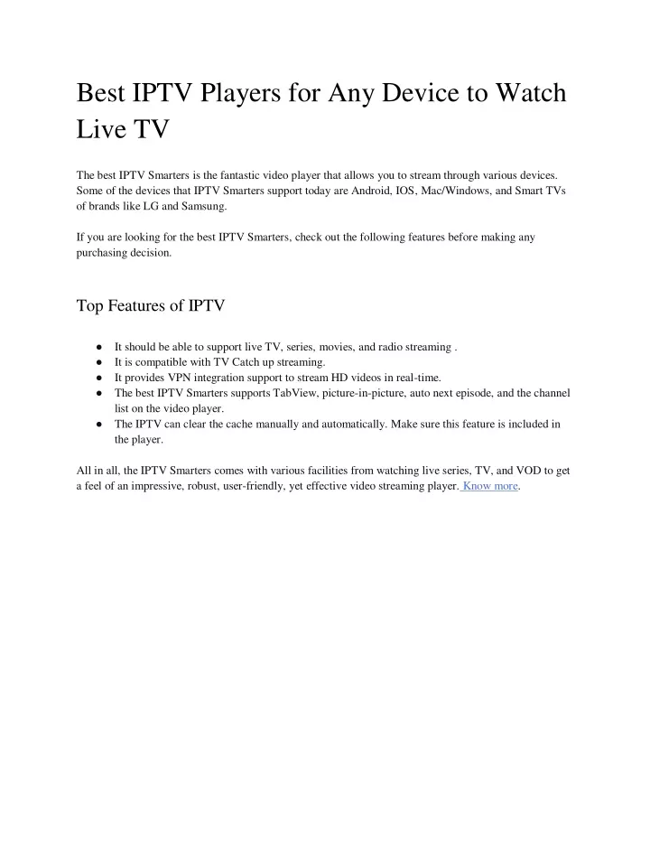 best iptv players for any device to watch live tv