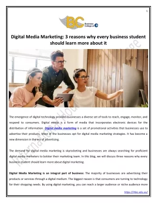Digital Media Marketing: 3 reasons why every business student should learn more