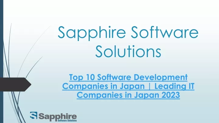 sapphire software solutions