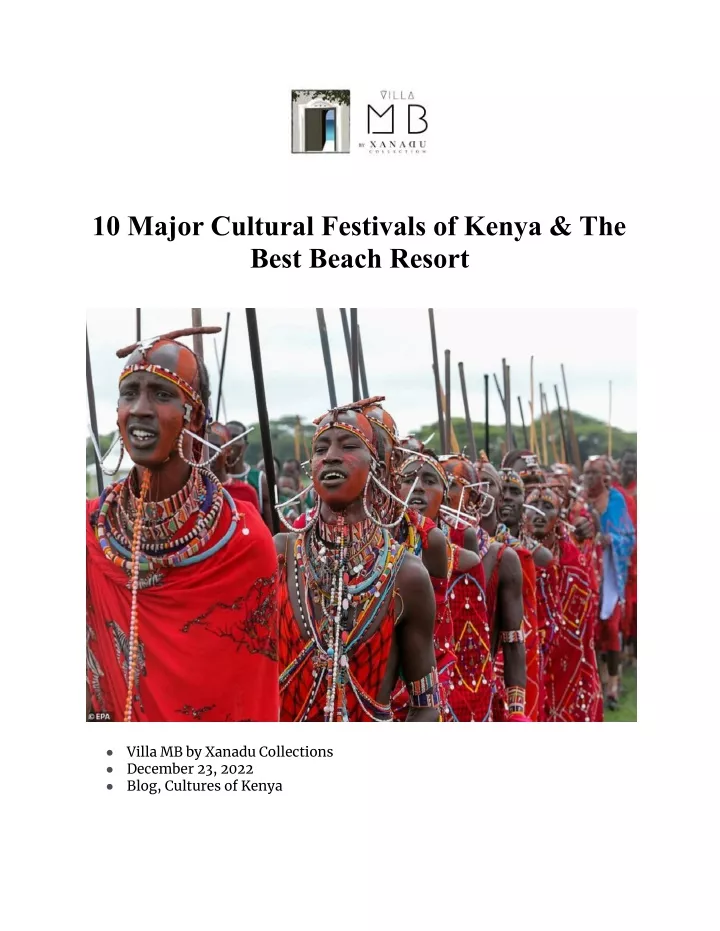 10 major cultural festivals of kenya the best