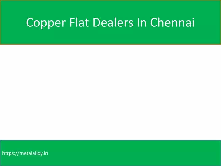 copper flat dealers in chennai