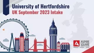 University of Hertfordshire – UK September 2023 Intake