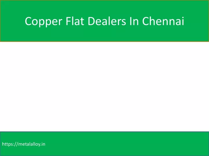copper flat dealers in chennai