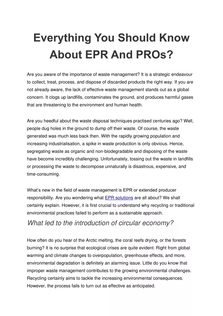 everything you should know about epr and pros