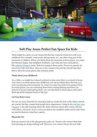 Soft Play Areas Perfect Fun Space For Kids