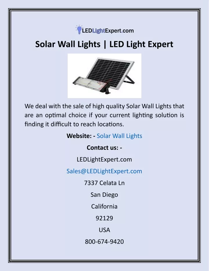 solar wall lights led light expert