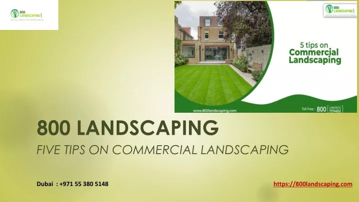 800 landscaping five tips on commercial