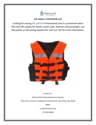 Life Jackets  Emarinehub.com