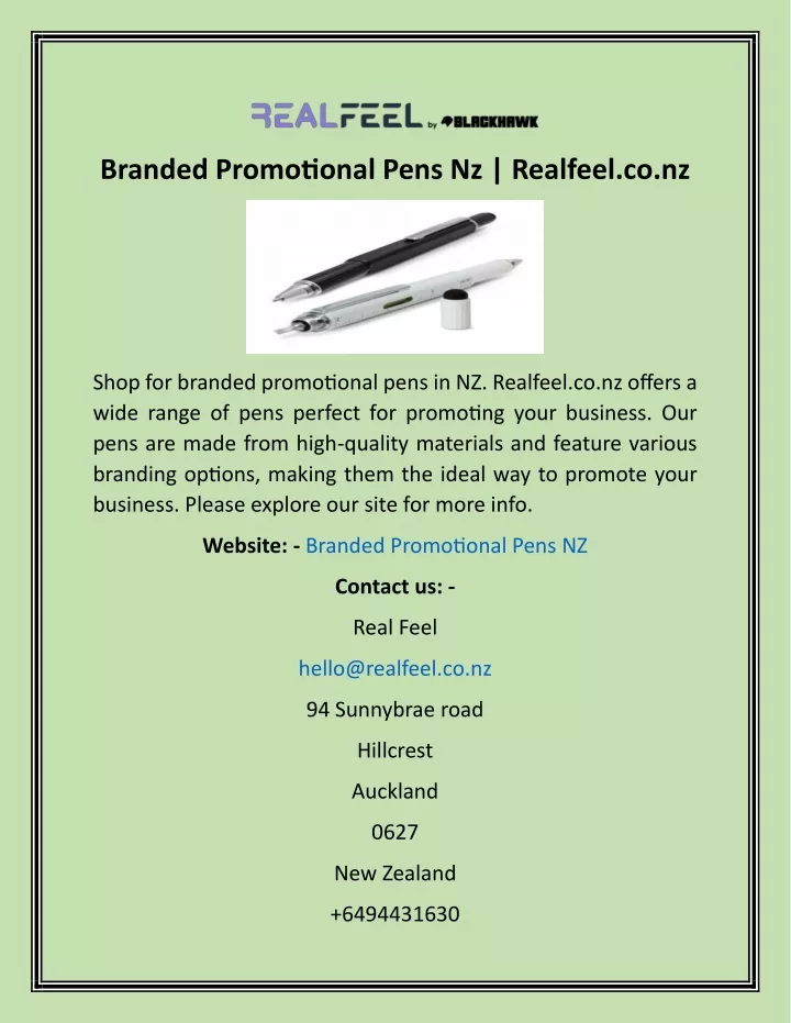 branded promotional pens nz realfeel co nz